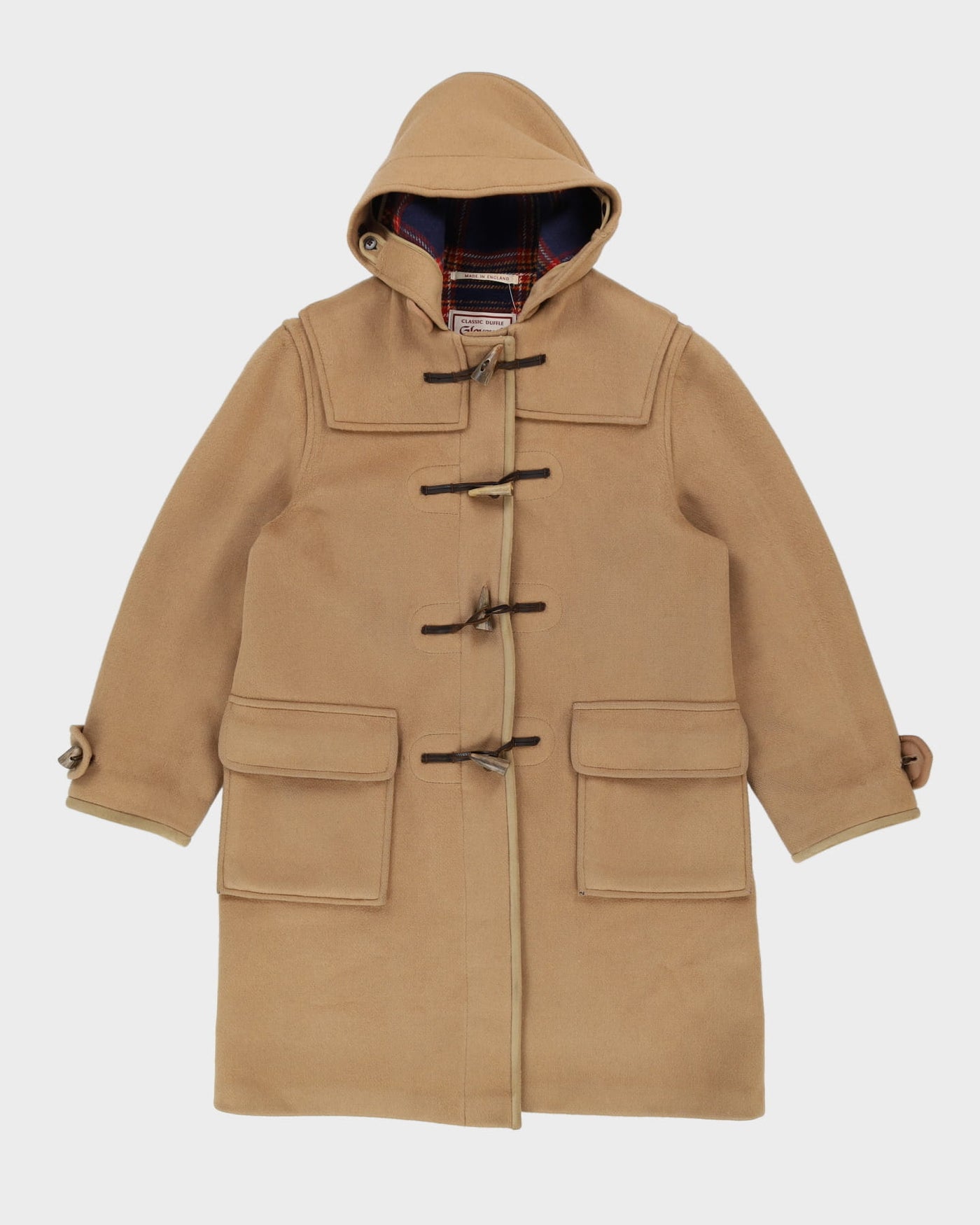 Gloverall Beige Hooded Duffel Coat M – Rokit - Main Image