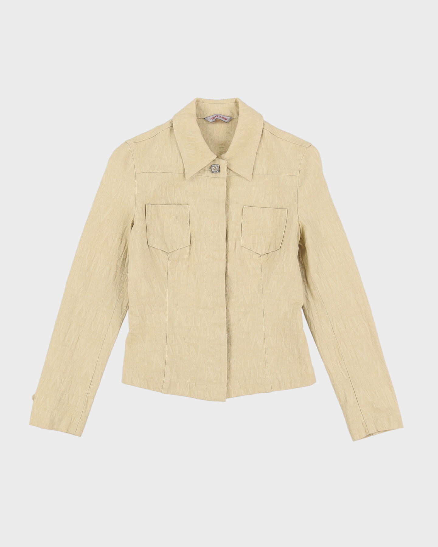 Versace Classic Y2K Cream Jacket - XXS