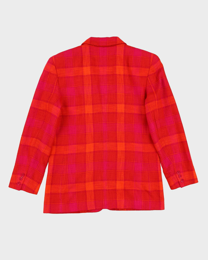 Vintage 1990s Liz Claiborne Red Checked Blazer - L