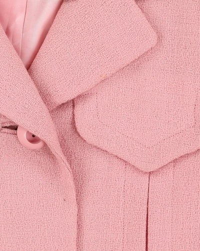 Vintage 1960s Pink Tailored Blazer Jacket - S