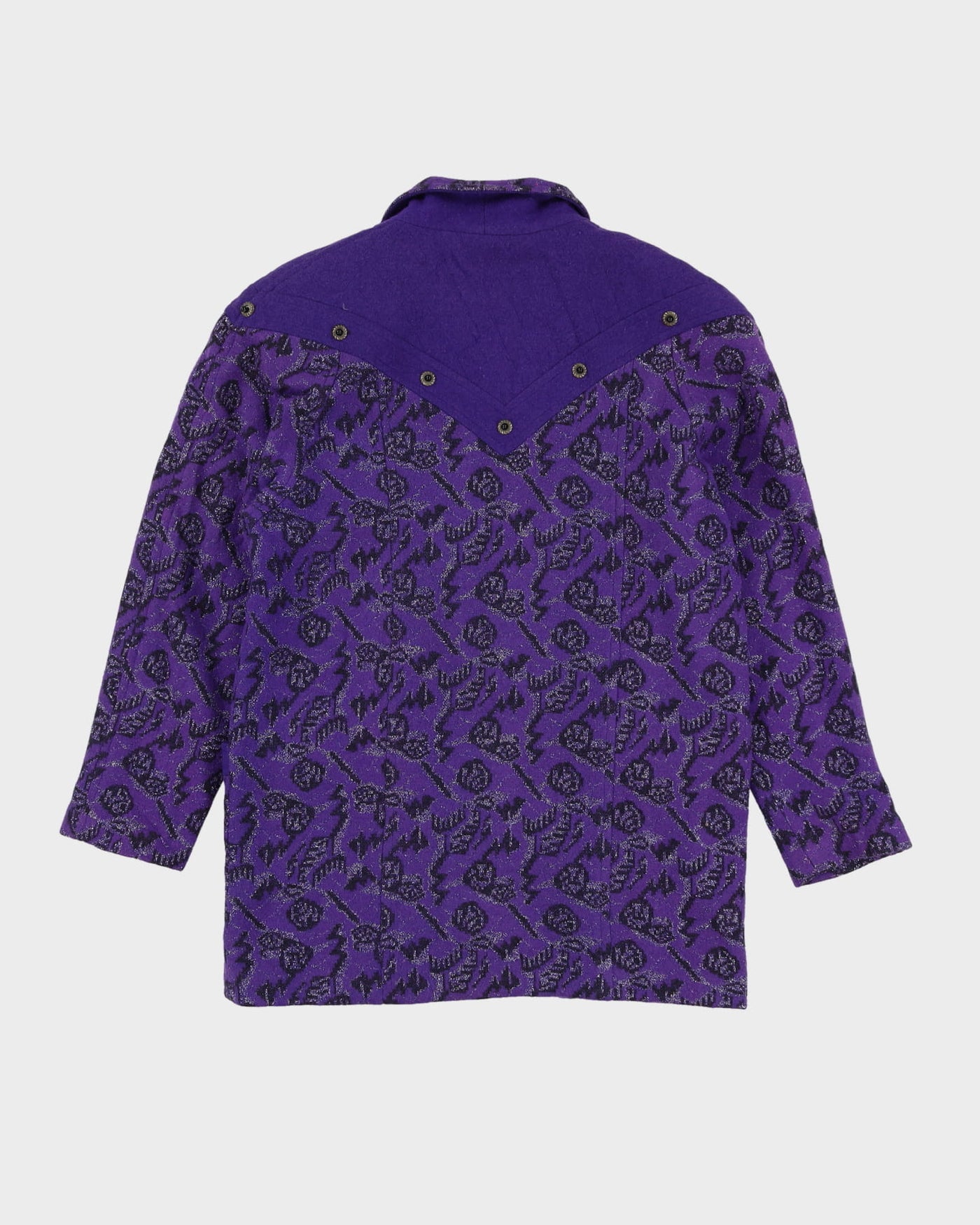Purple And Black Patterned Jacket - L