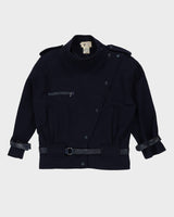 Courreges Paris Navy Blue Wool Jacket - L