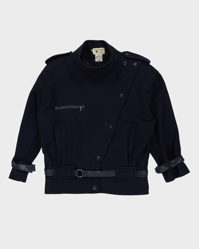 Courreges Paris Navy Blue Wool Jacket - L
