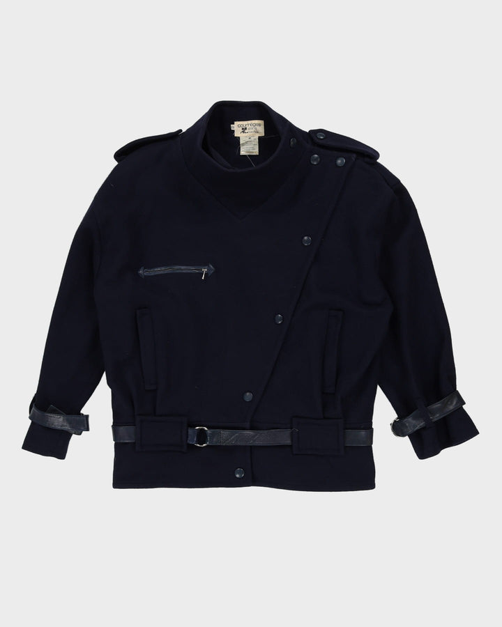 Courreges Paris Navy Blue Wool Jacket - L