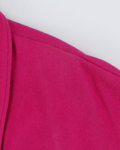 Vintage 1990s Pink Wool Short Overcoat - L
