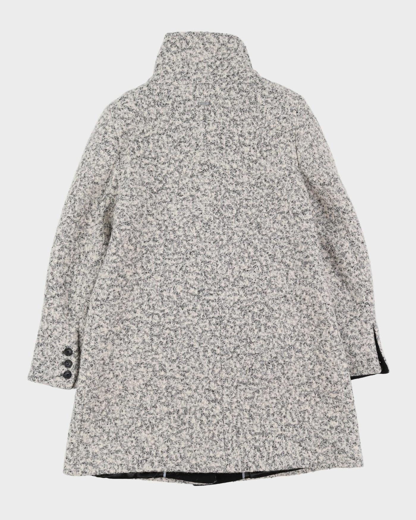 DKNY White And Black Short Overcoat - S