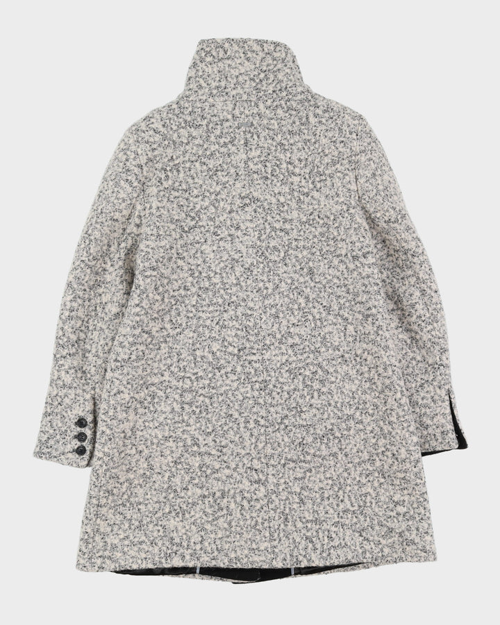 DKNY White And Black Short Overcoat - S