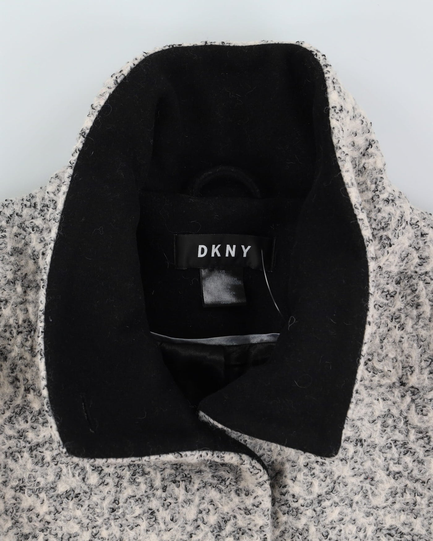 DKNY White And Black Short Overcoat - S