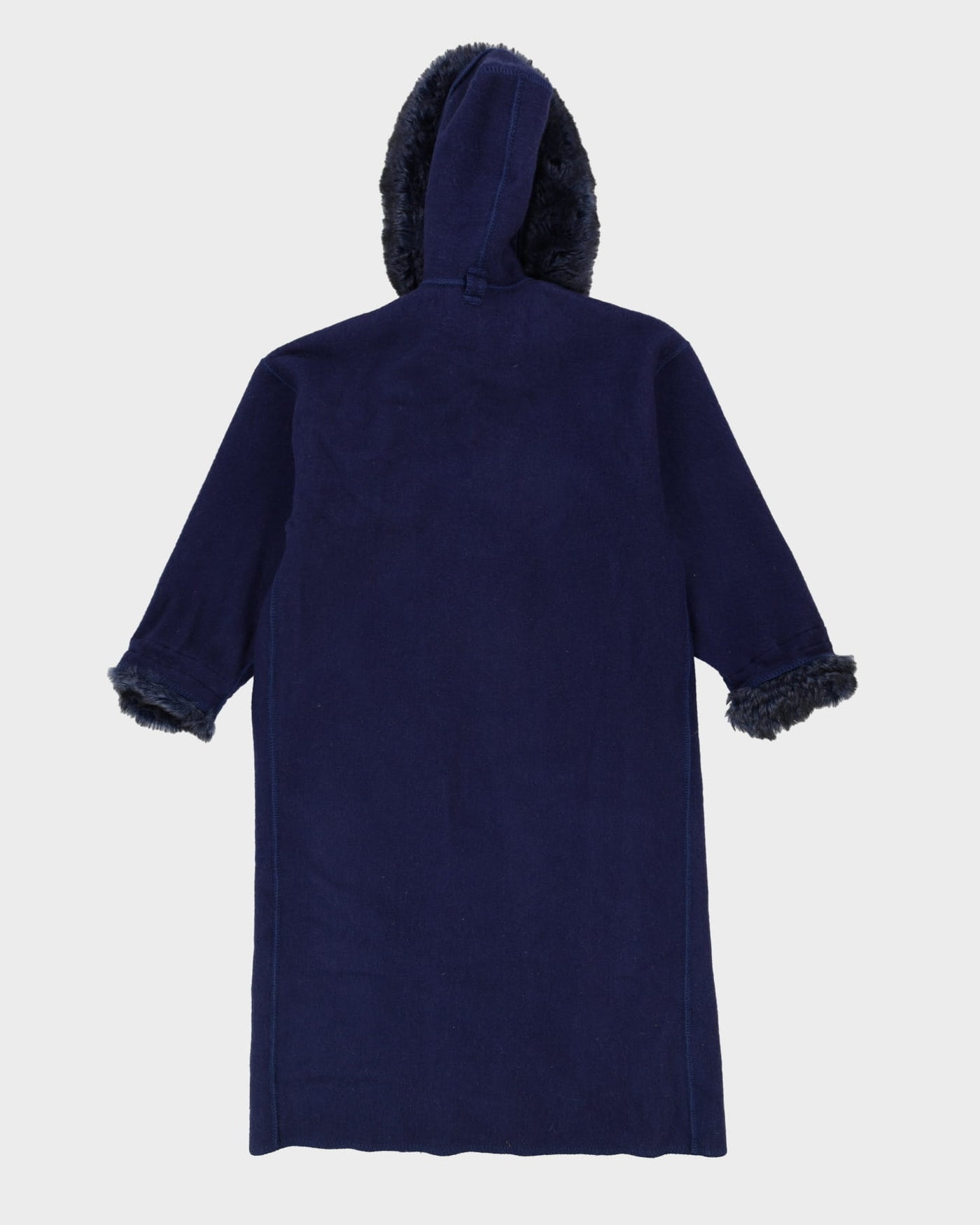 Lundstrom Laparka Blue Hooded Overcoat - L / XL