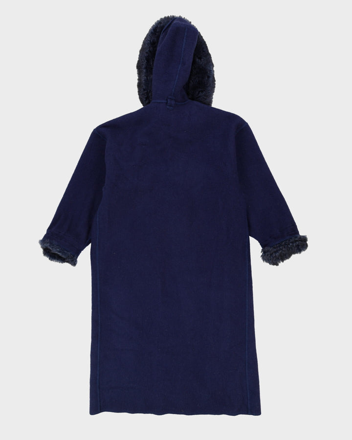 Lundstrom Laparka Blue Hooded Overcoat - L / XL