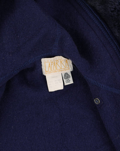 Lundstrom Laparka Blue Hooded Overcoat - L / XL