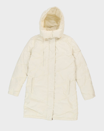 Tommy Hilfiger Cream Hooded Puffer Jacket - S