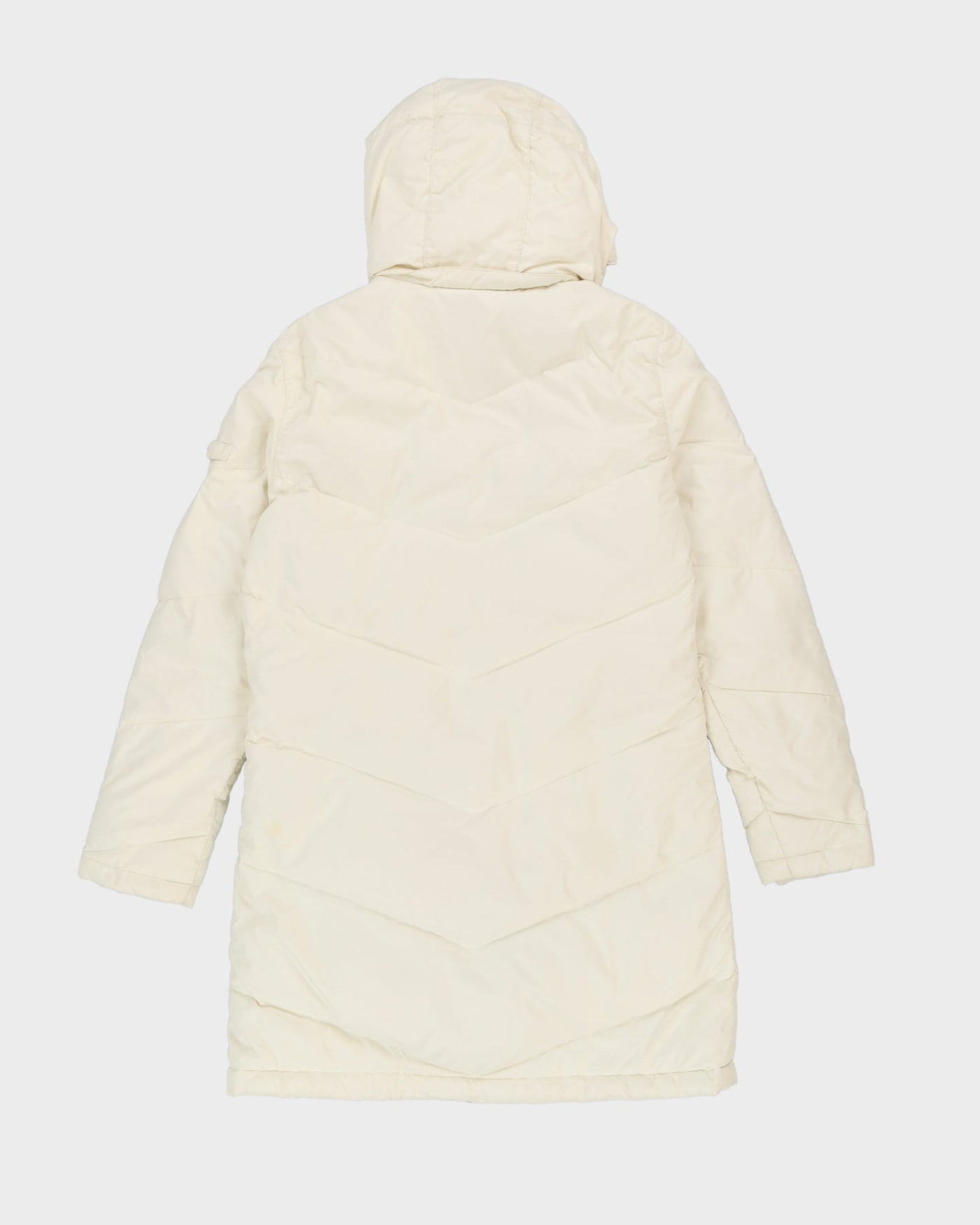 Tommy Hilfiger Cream Hooded Puffer Jacket - S