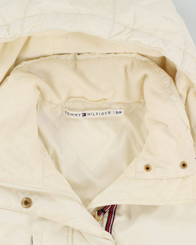 Tommy Hilfiger Cream Hooded Puffer Jacket - S