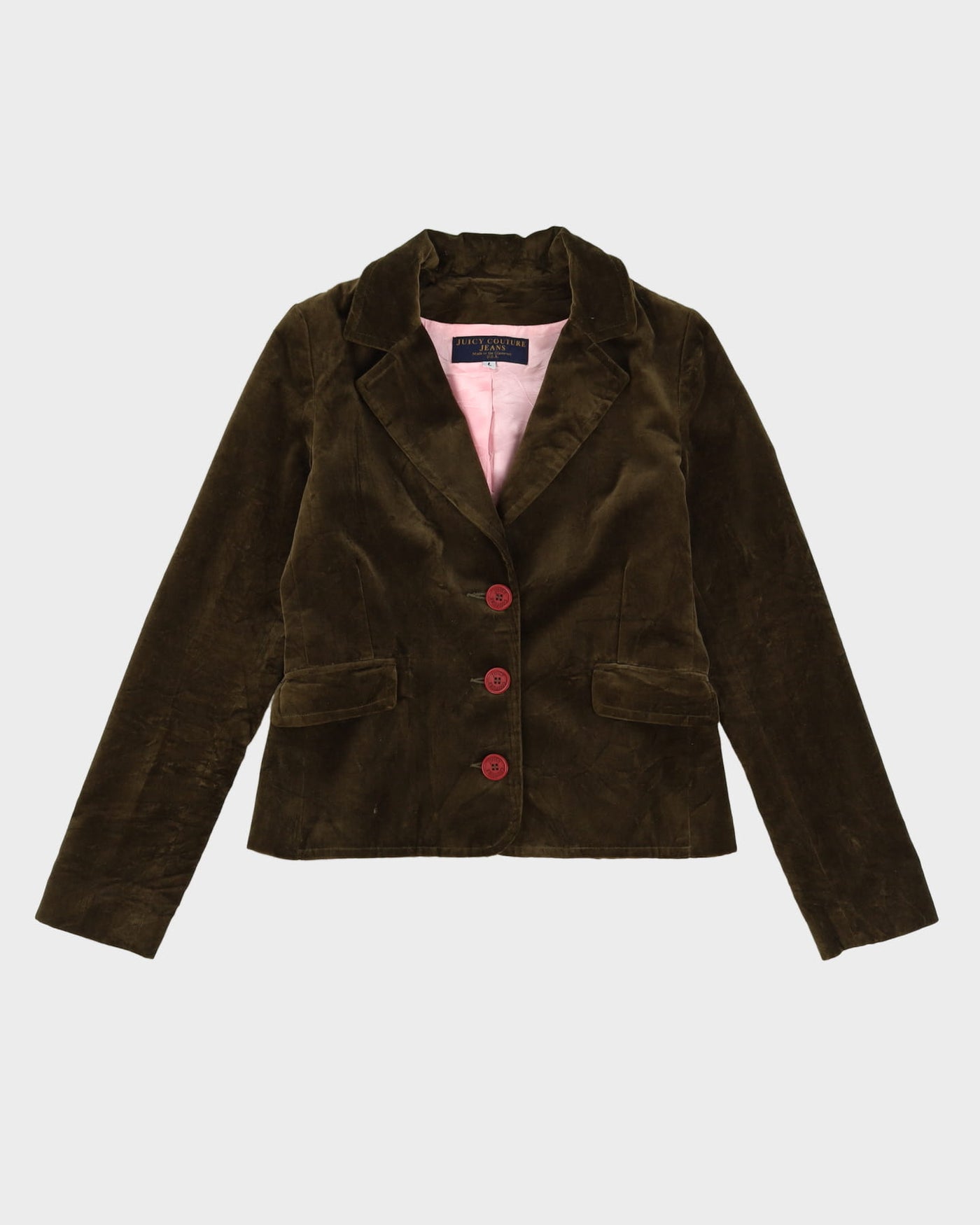 Juicy Couture Brown Velvet Blazer Jacket - S