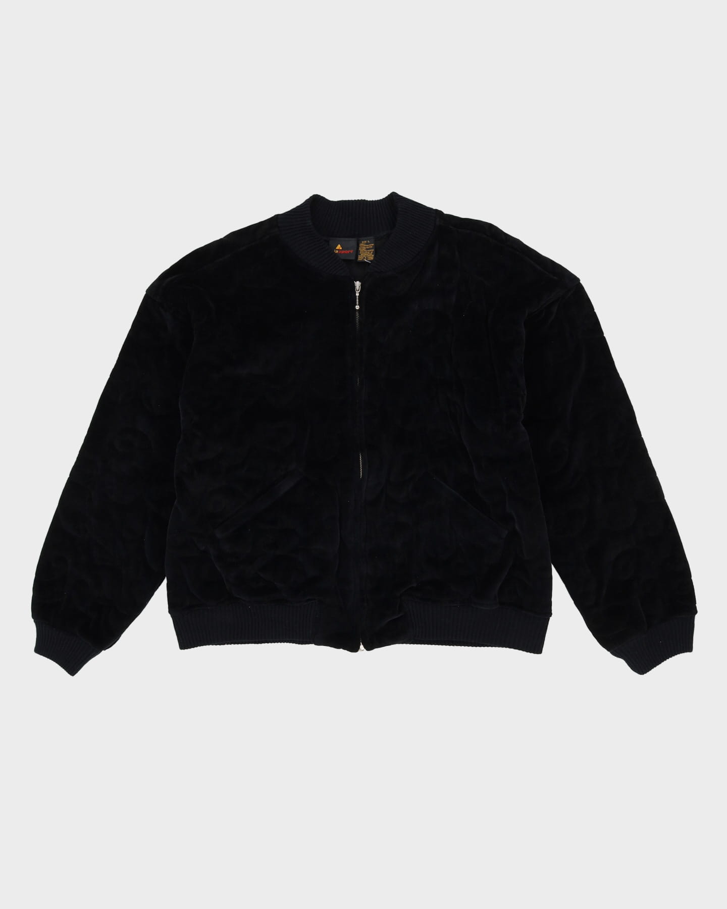 Liz Claiborne Quilted Black Velvet Jacket - M / L