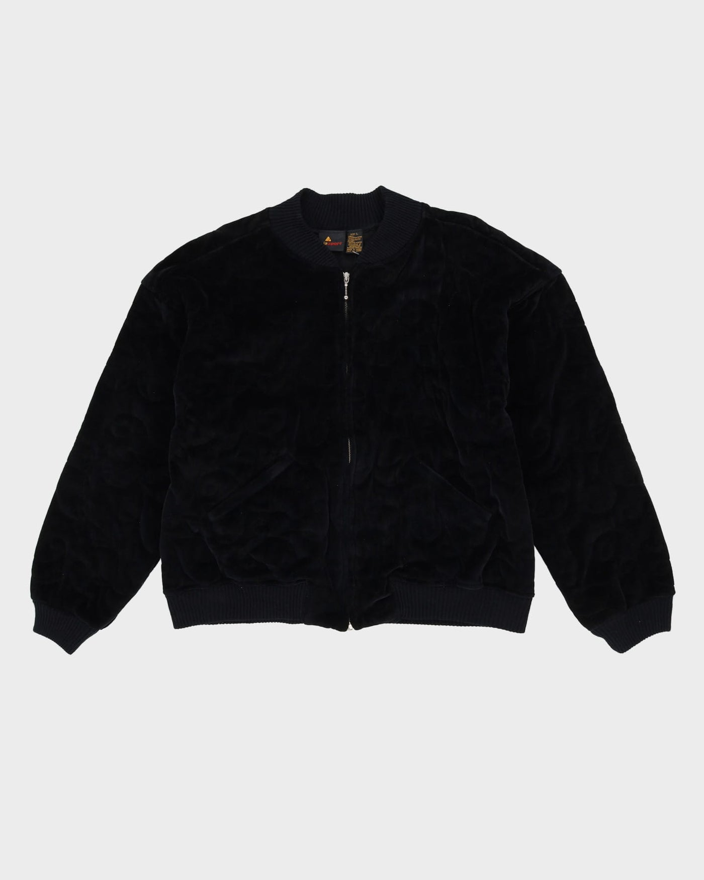 Liz Claiborne Quilted Black Velvet Jacket - M / L