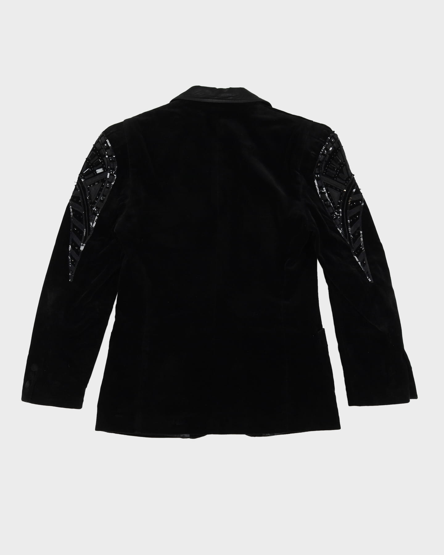 Escada Black Velvet Blazer Jacket - S