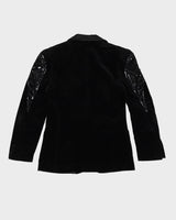 Escada Black Velvet Blazer Jacket - S