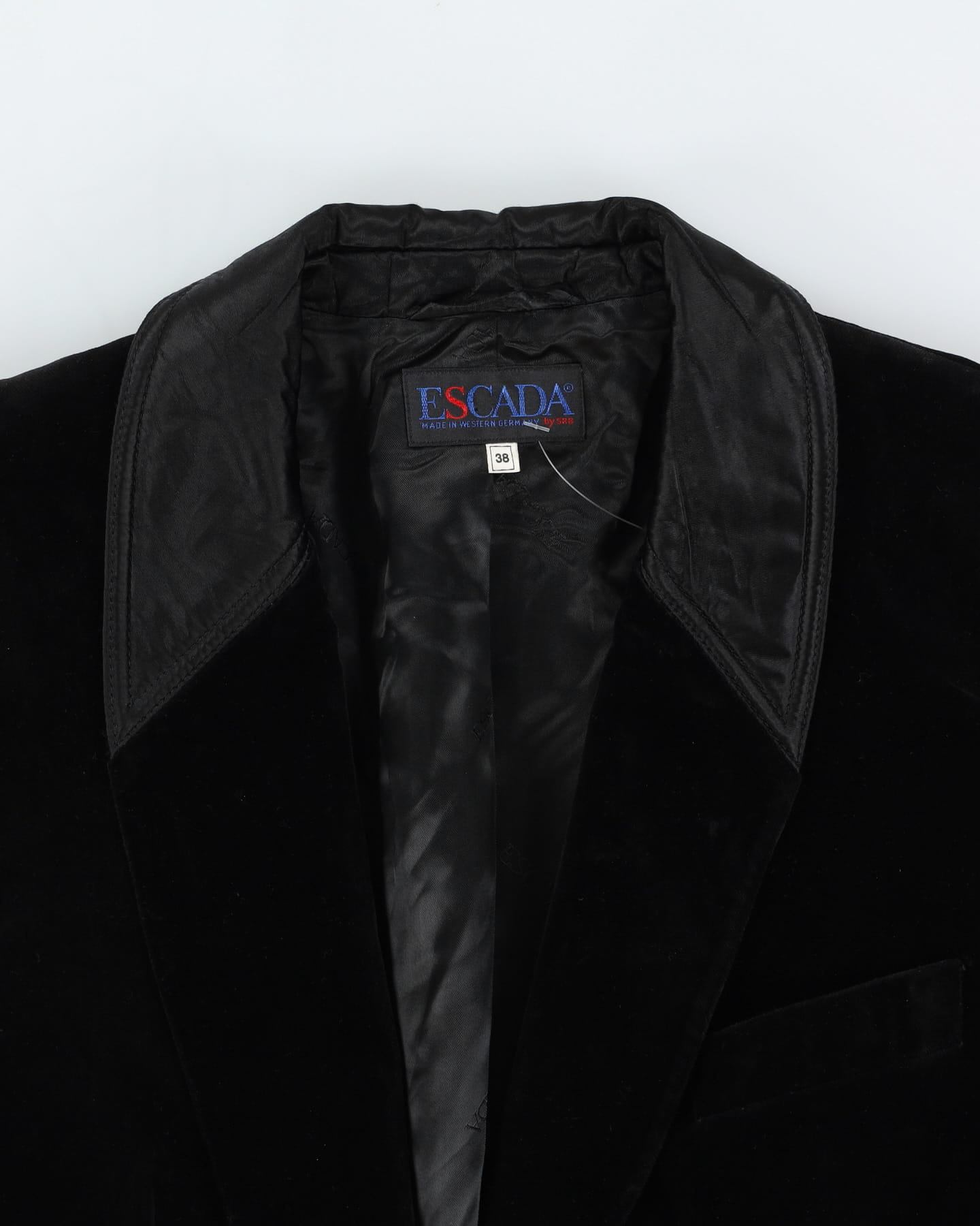 Escada Black Velvet Blazer Jacket - S