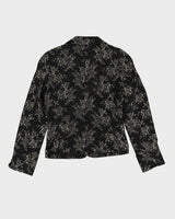 Black With Gold Brocade Blazer - XS