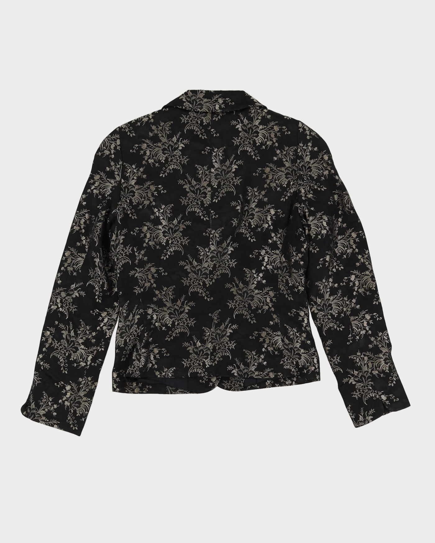 Black With Gold Brocade Blazer - XS