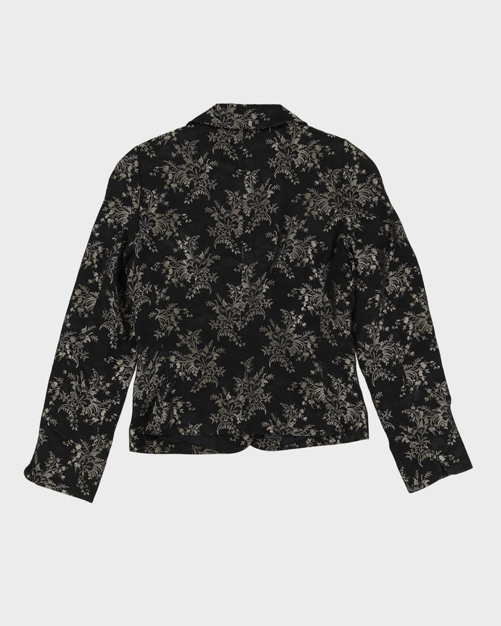 Black With Gold Brocade Blazer - XS