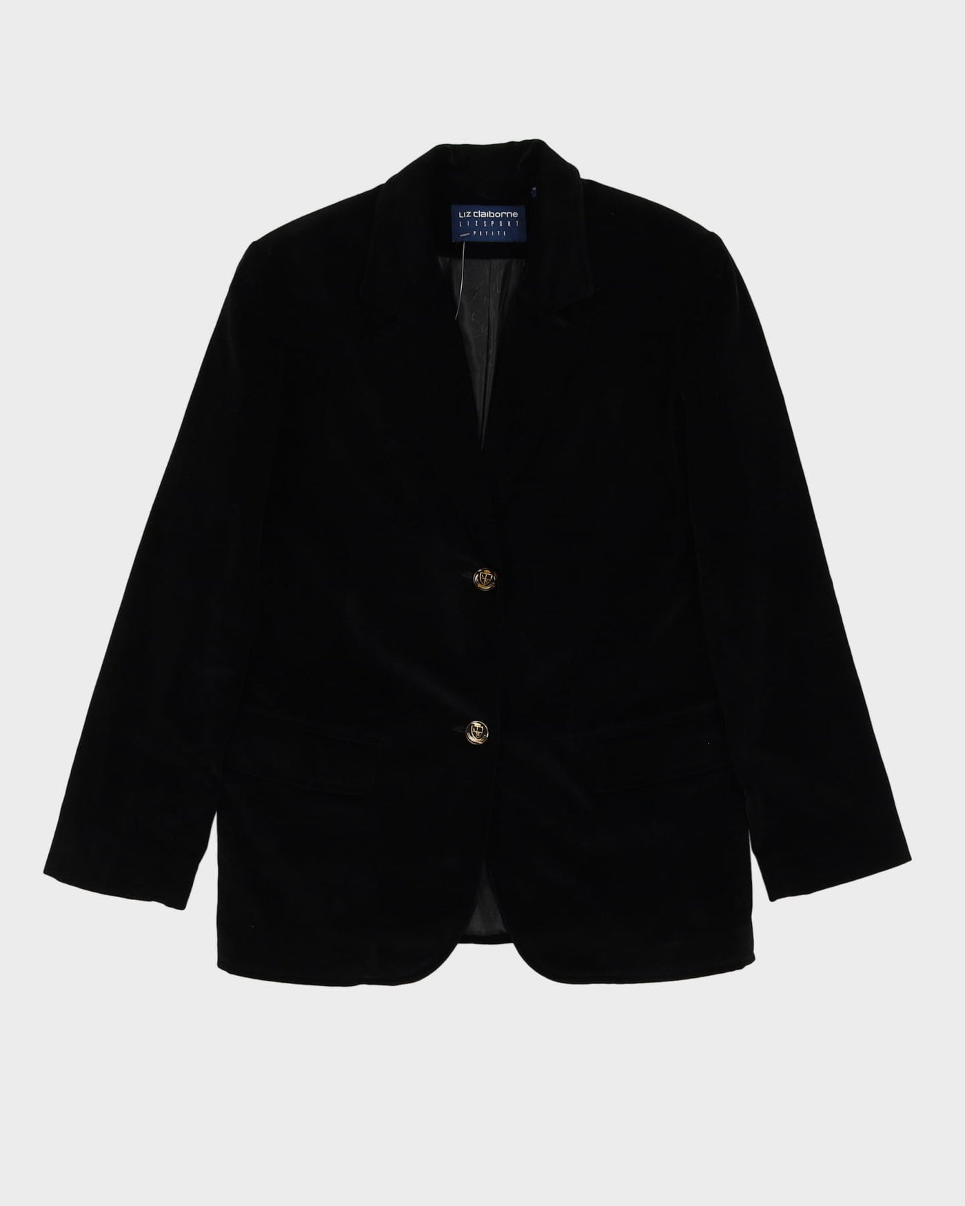 Liz Claiborne Black Velvet Blazer Jacket - S
