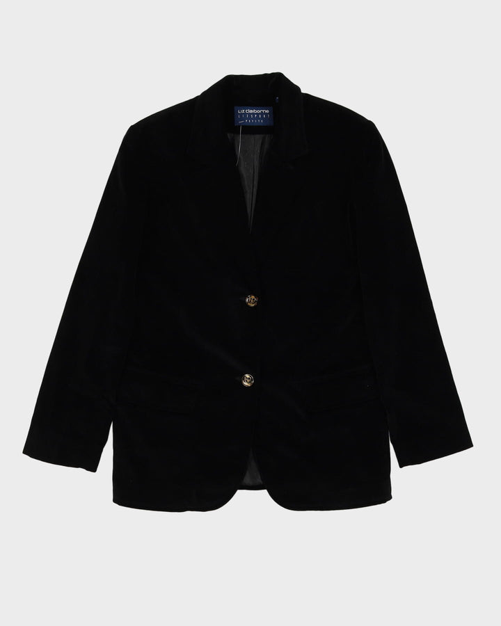 Liz Claiborne Black Velvet Blazer Jacket - S