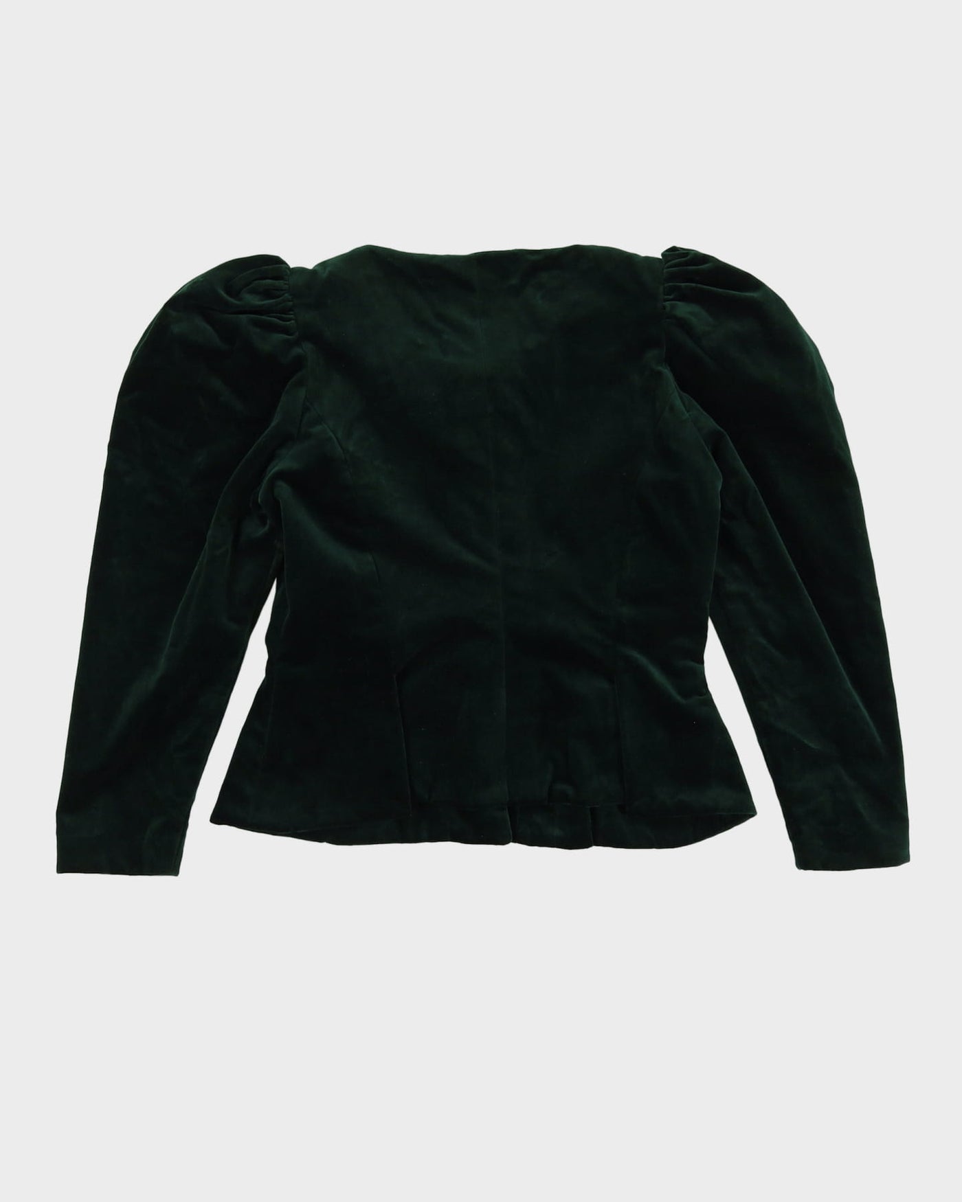 Green Velvet Fitted Jacket - S