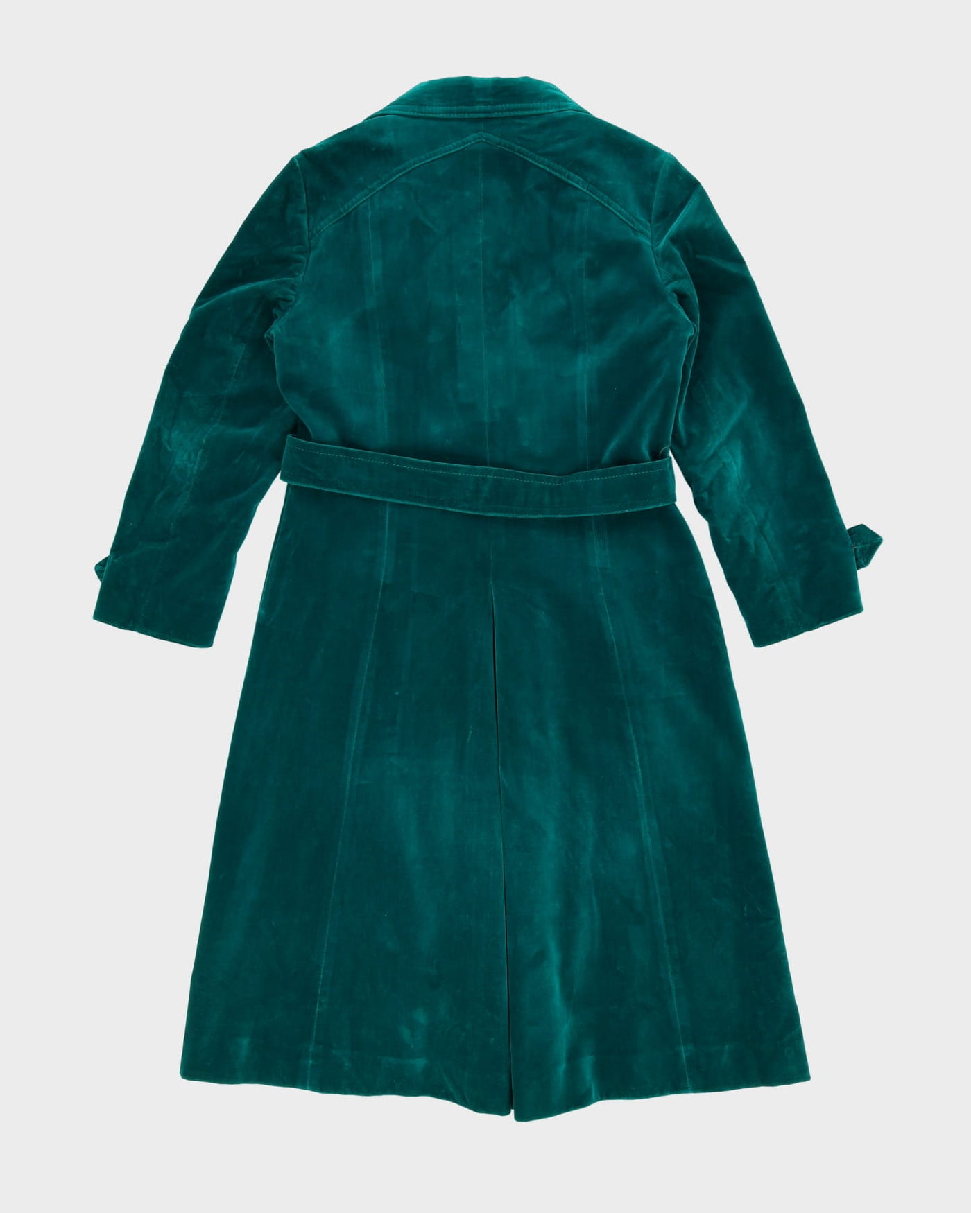 Vintage 1970s Emerald Green Velvet Coat - S / M