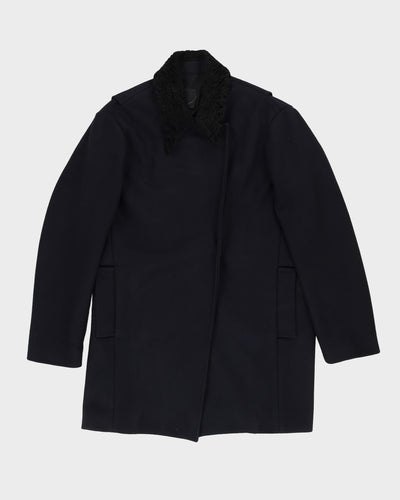 A.L.C. Navy Wool Short Overcoat - L