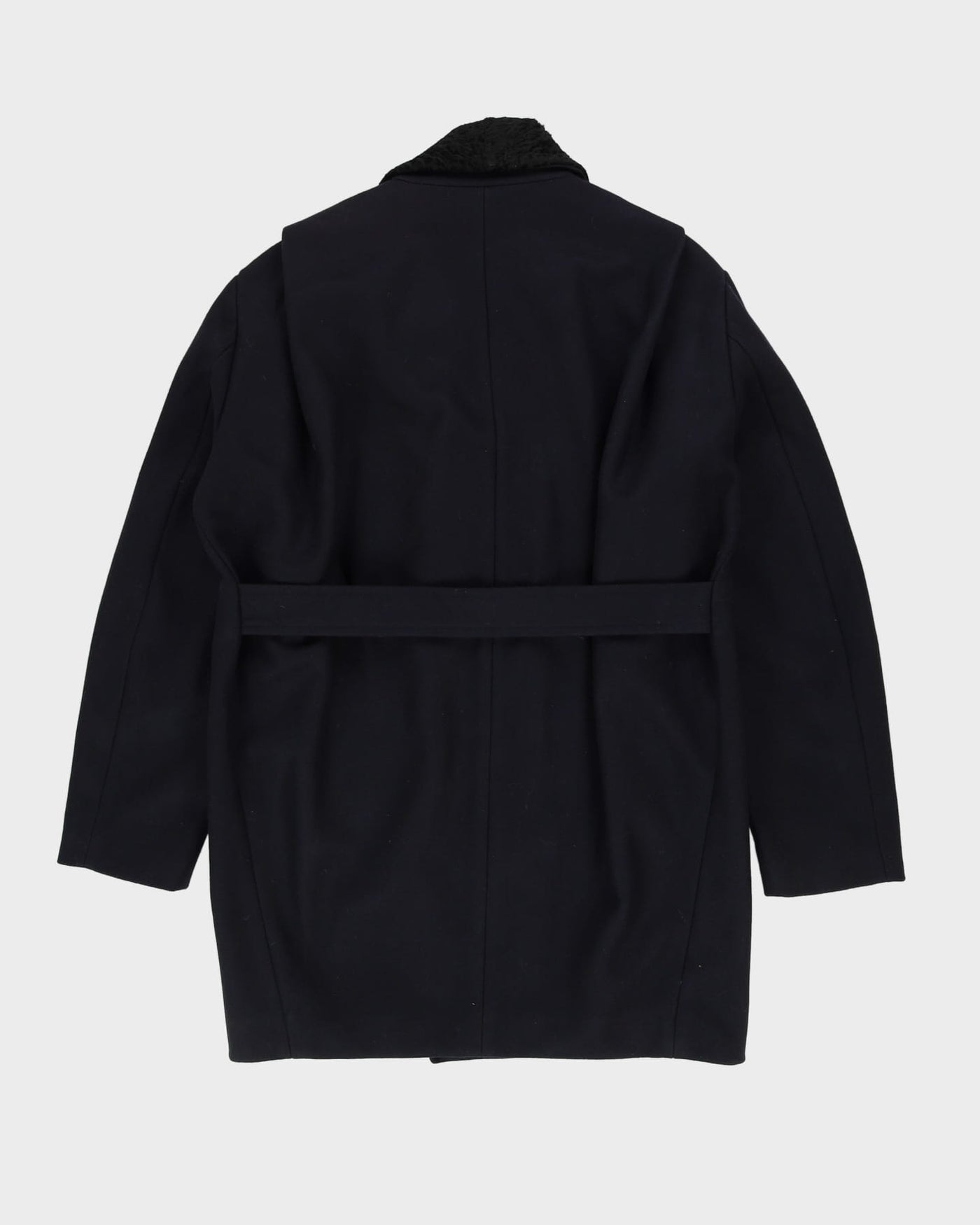 A.L.C. Navy Wool Short Overcoat - L