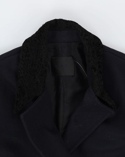 A.L.C. Navy Wool Short Overcoat - L