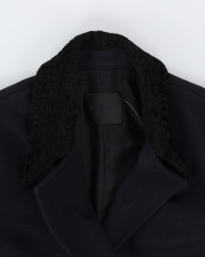 A.L.C. Navy Wool Short Overcoat - L