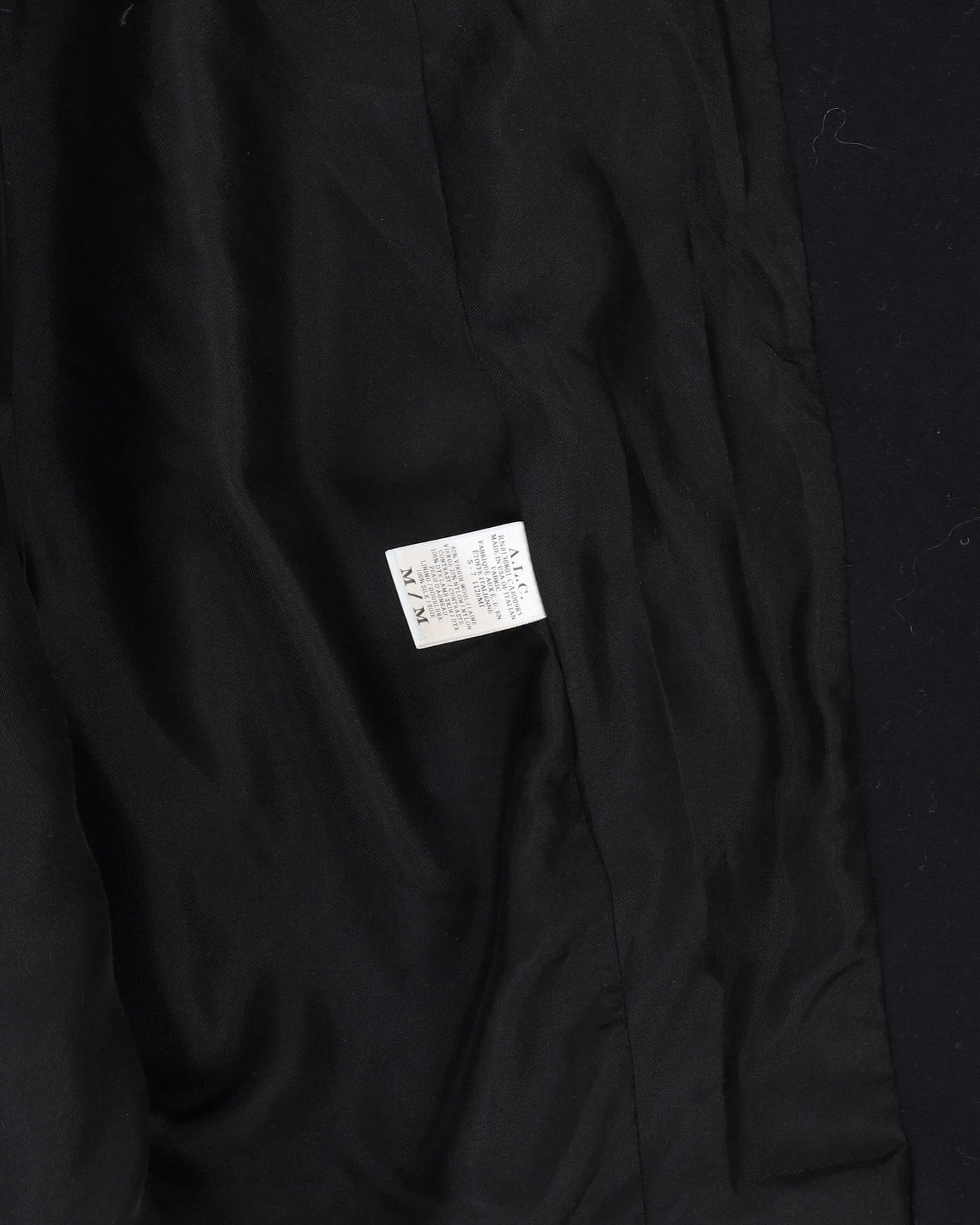 A.L.C. Navy Wool Short Overcoat - L
