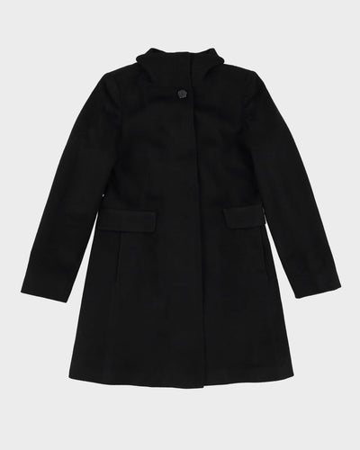 MaxMAra Black Wool Short Overcoat - XS