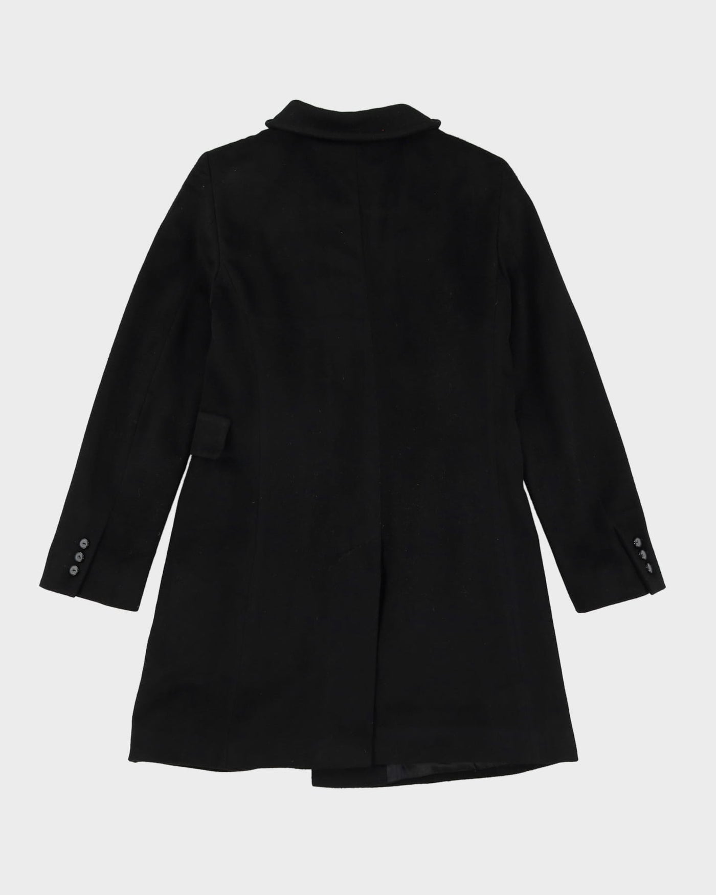 MaxMAra Black Wool Short Overcoat - XS