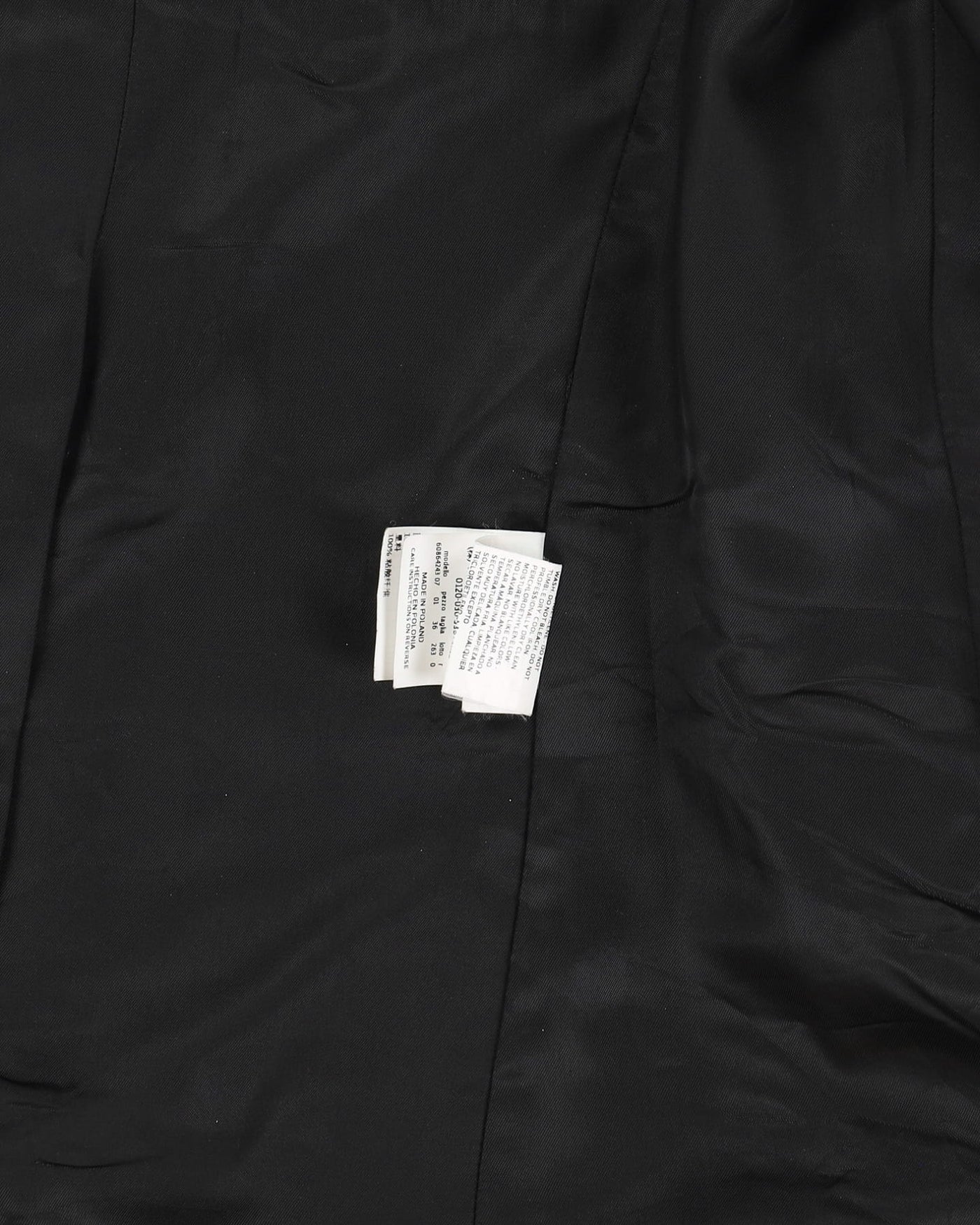 MaxMAra Black Wool Short Overcoat - XS