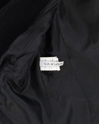 Moschino Cheap And Chic Fringed Black Overcoat - XS