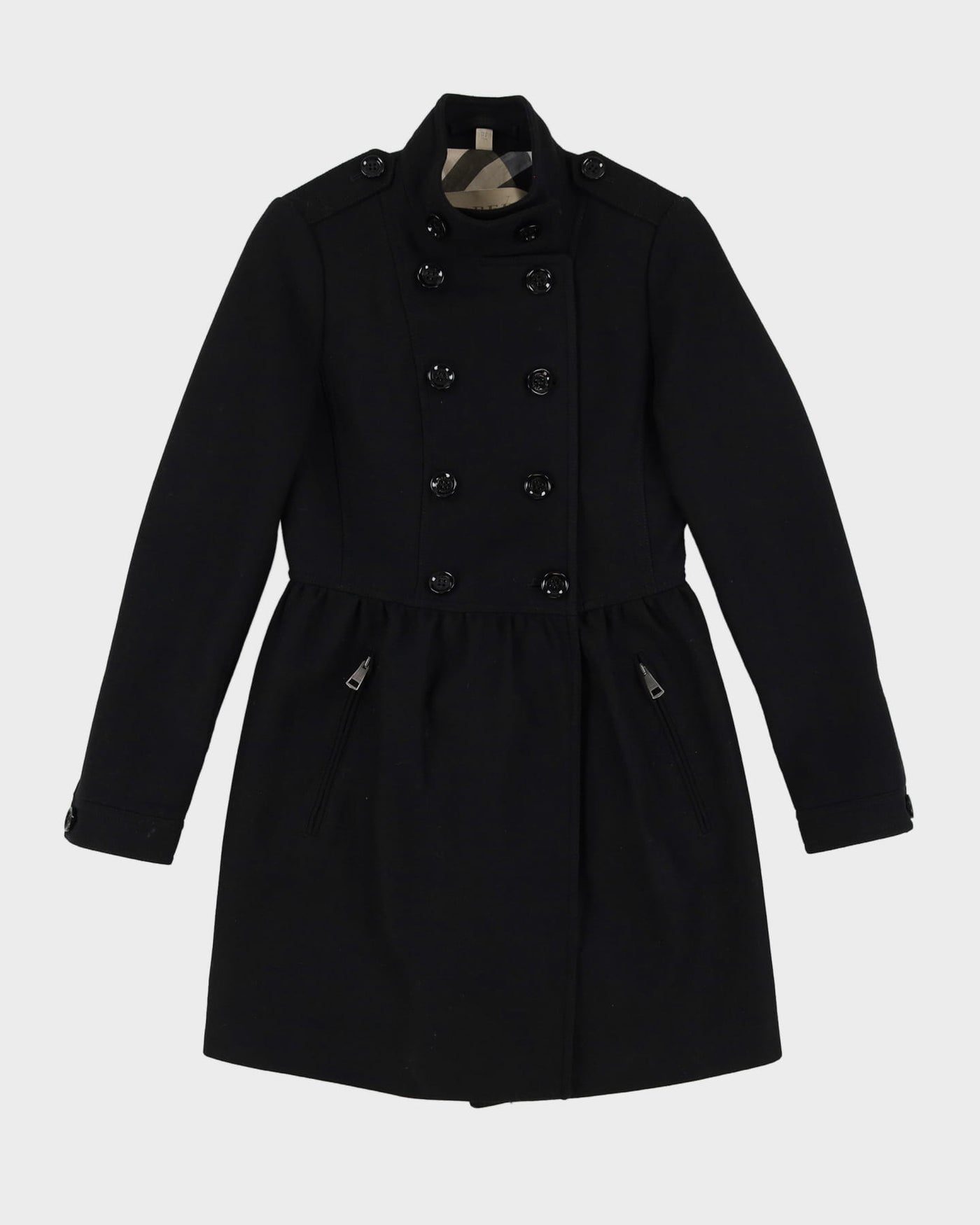 Burberry Brit Black Wool Coat - XS