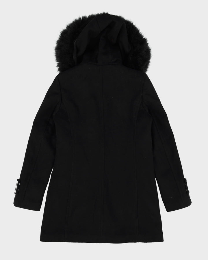 Calvin Klein Black Hooded Coat - XS