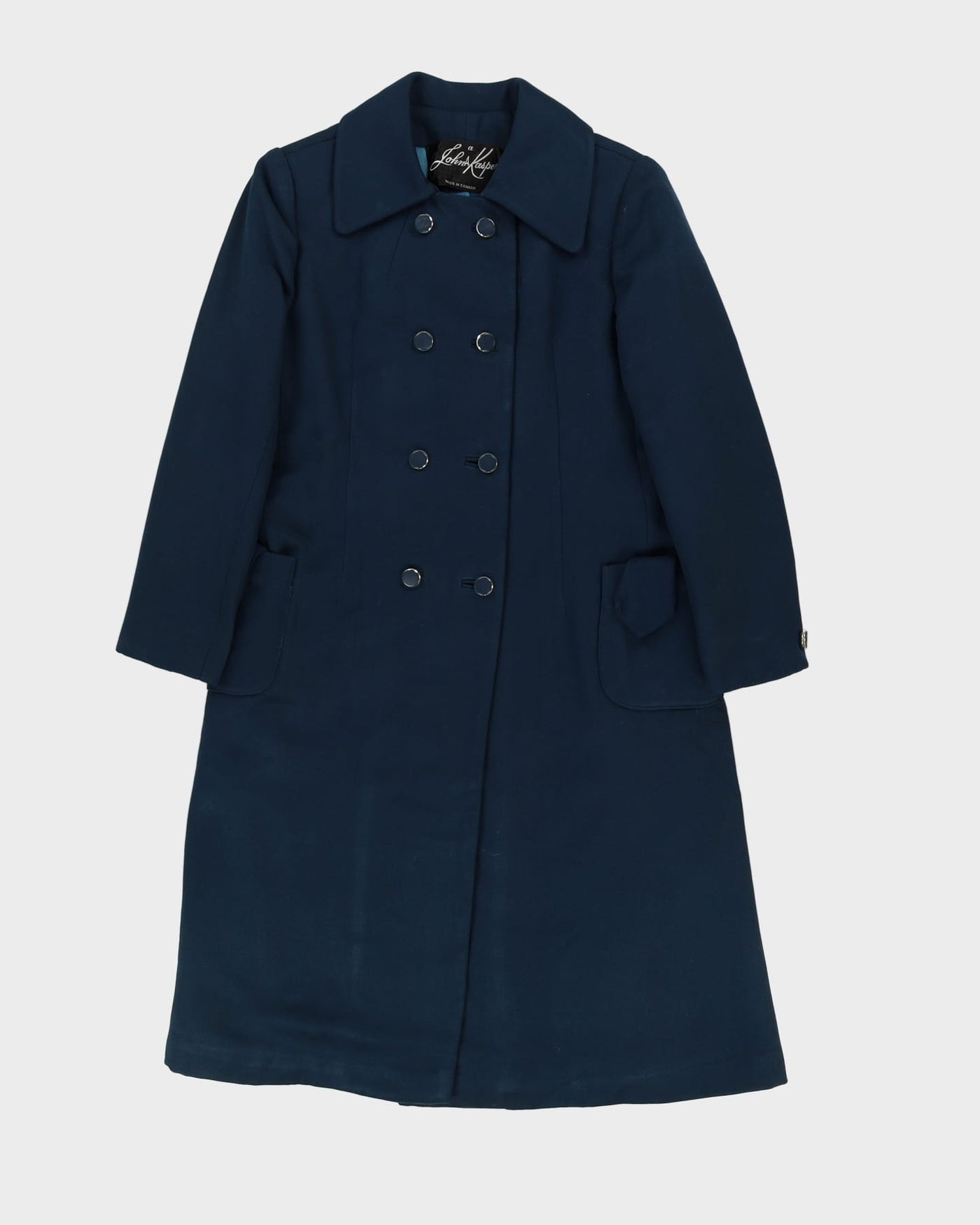 Vintage 1960s Blue Overcoat - S