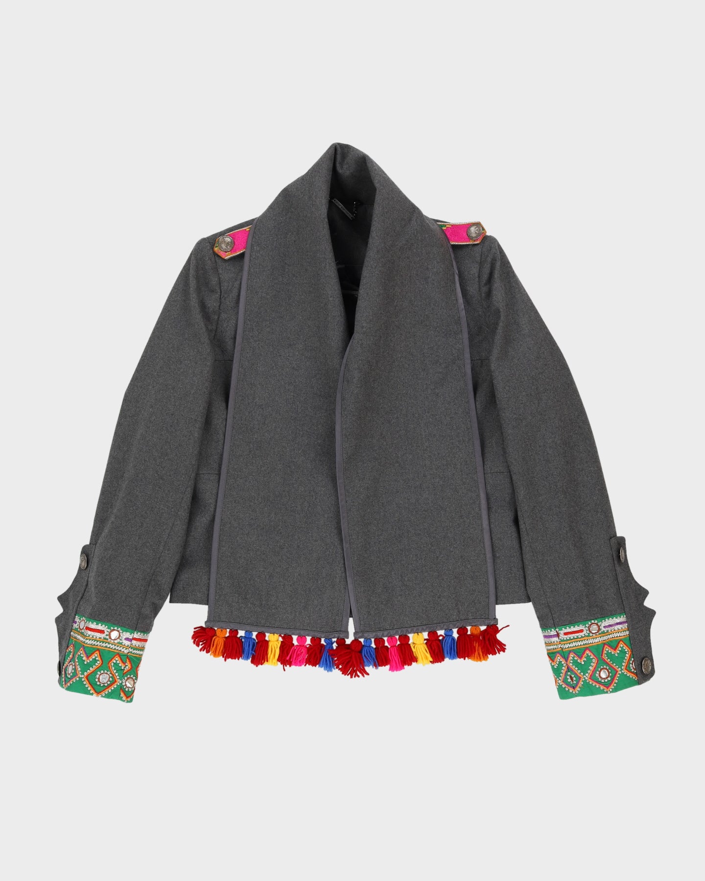 Matthew Williamson Grey Wool Jacket - M
