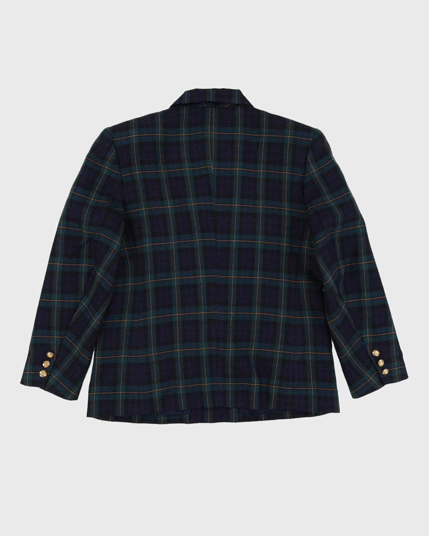 London Fog Blue Checked Blazer Jacket - S