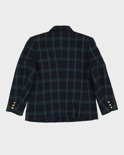 London Fog Blue Checked Blazer Jacket - S