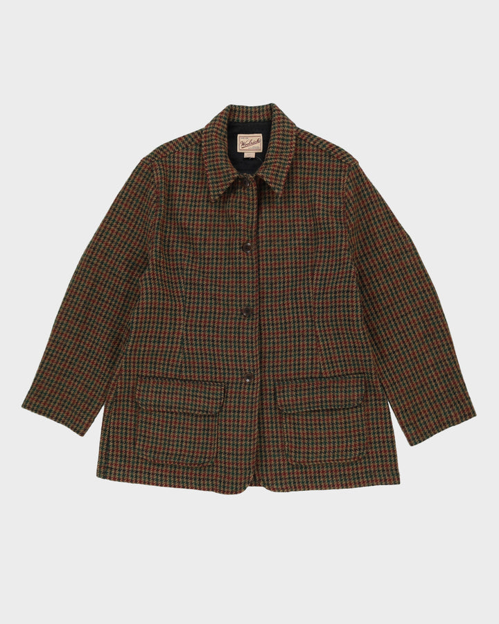 Woolrich Green Houndstooth Wool Jacket - L