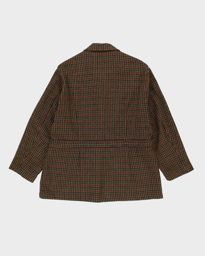 Woolrich Green Houndstooth Wool Jacket - L