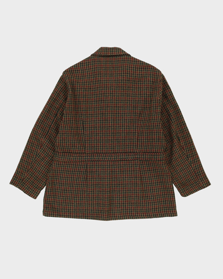 Woolrich Green Houndstooth Wool Jacket - L
