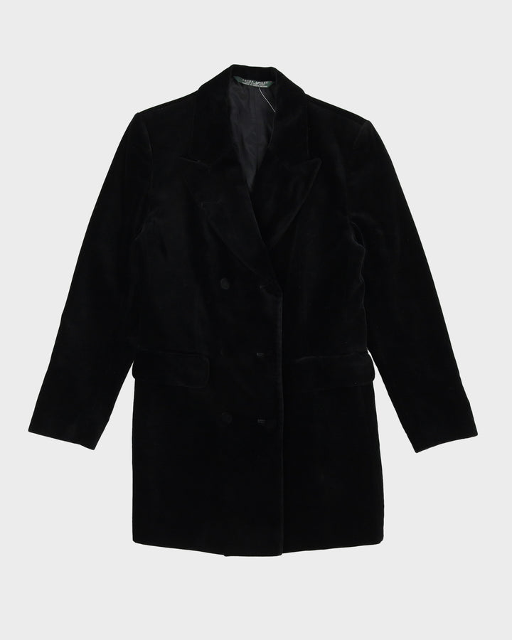 Laura Ashley Black Velvet Jacket - XS